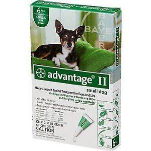 Bayer Advantage II 6 Month Flea Control for Dogs 10lbs