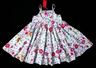 OILILY ~ Domini BEAUTIFUL Floral Flower Pleated Strappy Sun Dress 
