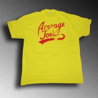 Dodgeball AVERAGE JOES funny movie Yellow NEW T SHIRT XL