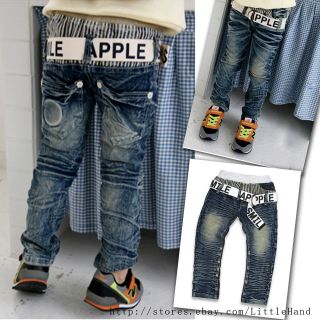 Cute Boys Girls Denim Jeans Kids Toddlers Jeans With Free Belt Size 3 