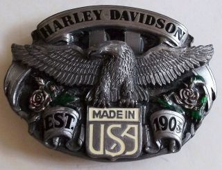 Harley Davidson Ladies belt buckle Eagle 1989 siskiyou buckle made USA