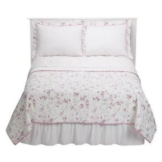 New Simply Shabby Chic F/Q Cherry Blossom Quilt FULL Bed Skirt 2 