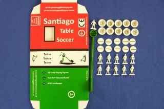 Subbuteo/SANTI​AGO U PAINT TYPE 1 TEAM WITH PRINTED TEAM BOX.