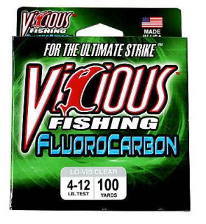 VICIOUS FLUOROCARBON FISHING LINE 100 YARDS 10 LB