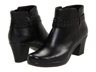CLEARANCE CLARKS Womens Dream Belle Ankle Boots Black Leather 37595