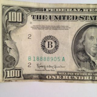 1950 D BENJAMIN FRANKLIN $100 Dollar Bill Federal Resere Note *POKER 