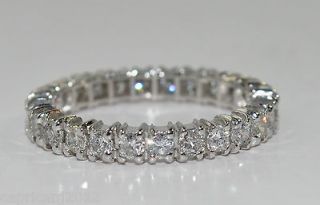VINTAGE 1.50 CT T.W DIAMONDS ETERNITY BAND IN 18 KT WHITE GOLD