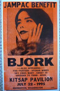 Jampac Benefit w/Bjork & Foo Fighters in 95 Poster