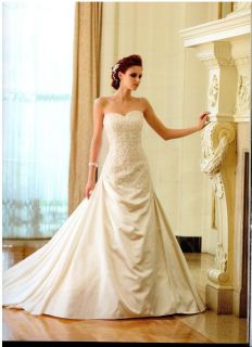 New Wedding Dress By Sophia Tolli Y2817 Francesca Diamond White, Size 