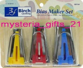 BIAS TAPE MAKER SET OF 3 SIZES*12MM*18M​M AND 25MM *FOR QUILTING