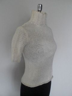 Donna Karan Signature White Cotton Sweater Size S