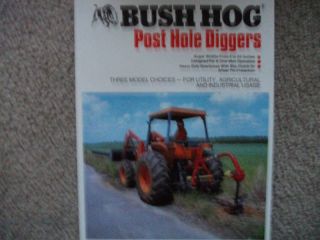 Vintage Bush Hog Post Hole Diggers sales brochure