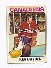 1975 76 OPC # 35 CANADIENS KEN DRYDEN CARD