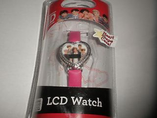 ONE DIRECTION pink heart bling LCD WATCH ~Harry,Liam,Lo​u​​is 