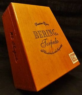 Uniquely Shaped Bering Wooden Cigar Box Hand Made In Honduras (Empty)