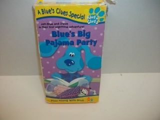   Clues   BLUES BIG PAJAMA PARTY   VHS blue dog Cartoon video tape