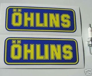 Pair of Ohlins Decal Sticker Bike Suspension Shocks