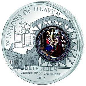   2012 10$ WINDOWS OF HEAVEN St. Catherines   Bethlehem Silver Coin