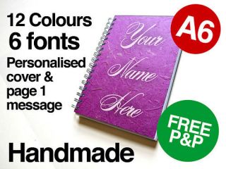   Gift A6 Handmade doodledah Notebook Blank or Lined Paper Free P&P