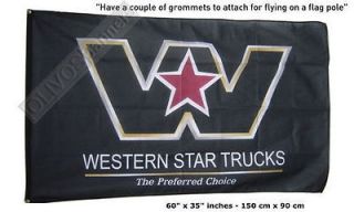 DELUXE sign New WESTERN STAR TRUCKS truck banner flag