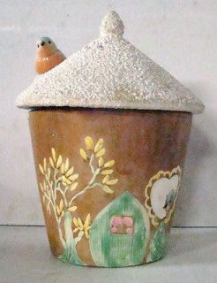 SNOW CAPPED BIRD HOUSE MARKED 1959 (C) DEFOREST OF CALIFORNIA USA