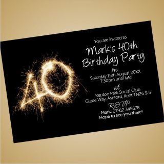 Personalised 18th 21st 30th 40th Birthday Invitations