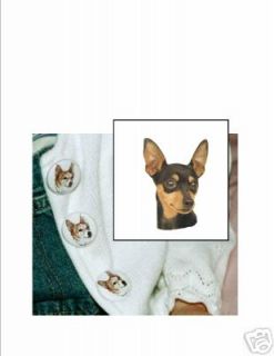MINIATURE PINSCHER (MIN PIN) Button Covers   NO SEWING. Also See 