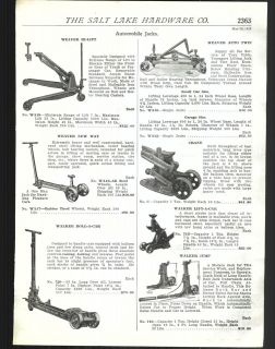 1925 AD Walker Garage Auto Automobile Car Hi Lift Jack New Way Roll A 