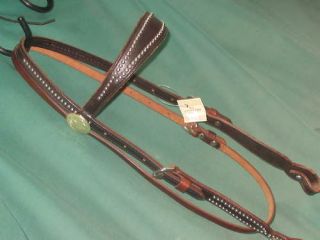 Billy Cook Dotted Show Headstall~Wide Brow~Chocolat~​New