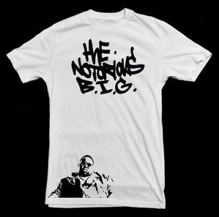 The Notorious BIG T Shirt   classic hip hop rap vinyl graffiti biggie 