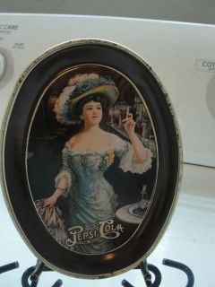 Advertising tip tray, Pepsi Cola, Fabcraft Inc. made, oval, old, metal 