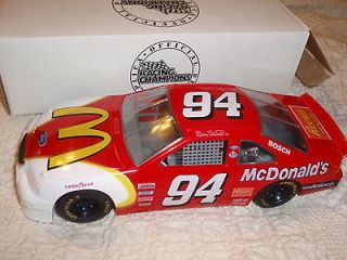 NIB Bill Elliott 124 Racing Champions Ford NASCAR McDonalds #94 w 