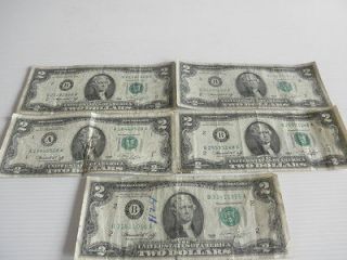 1976 two dollar bill in Federal Reserve Notes