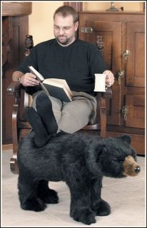 Black Bear Animal Themed Ditz Unique Foot Rest Ottoman