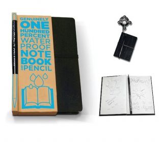 WATERPROOF NOTEBOOK Note Pad & Graphite Pencil Bath Shower Camping 