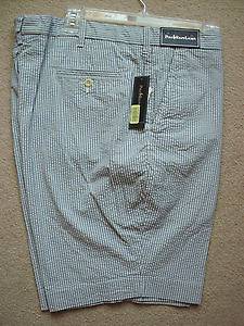 Polo Ralph Lauren Mens Shorts Seersucker Blue White Stripe Cotton NWT