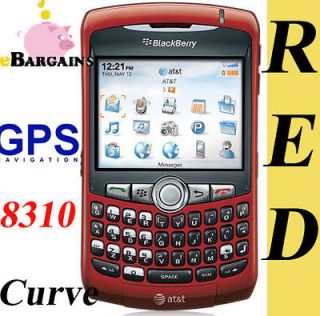NEW RIM Blackberry 8310 Curve UNLOCKED Cell Phone AT&T RED Smartphone