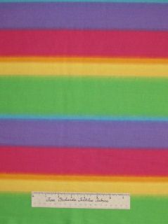 Rainbow Stripe Pride Fabric Red Green Blue Purple Springs Cotton YARD