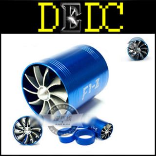  Fan Supercharger Turbine Turbo charger Air Intake FUEL GAS SAVER BLUE