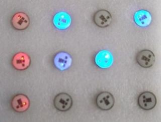 20 pc Body Flashing LED Light Up Hotlite Blinking Magnetic Blinky Pin 