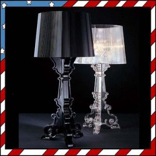 Height 50cm   Black Transparent Kartell Bourgie Table Lamp Light (No 