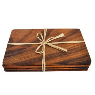 LUXURY ACACIA WOOD SET OF 4/8 TABLEMATS + COASTERS PROVENCAL RANGE 