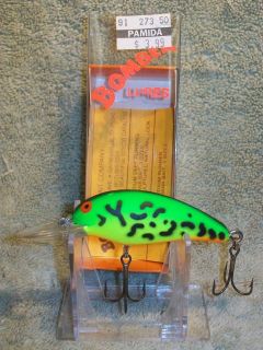 VINTAGE BOMBER MODEL A 1/2 OZ. FISHING LURE W/BOX, GREAT COLOR,7AFT