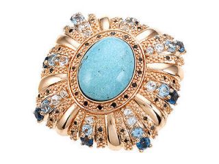 Carlo Viani 14K Rose Blue Turquoise Ring C1100008A​Q7
