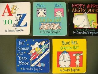 Sandra Boynton lot 5 Board Books Going to Bed/A to Z/Moo Baa baby 