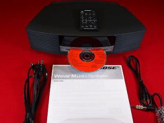 GORGEOUS BLACK BOSE WAVE MUSIC SYSTEM / CD WITH REMOTE * SOUNDS 