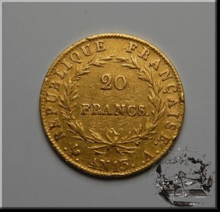 France Napoleon Bonaparte 20 Francs AN 13 (1804 1805) / A Gold Or Oro 