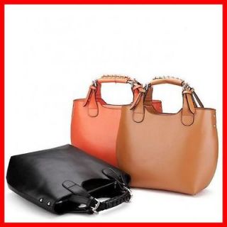 Real Genuine Leather Purse Vintage Hobo Shoulder Bag Handbag Tote 