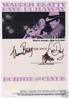 SIGNED BONNIE AND CLYDE MOVIE/CINEMA POSTER REPRINT
