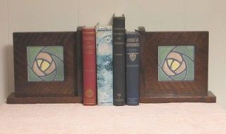 ARTS & CRAFTS STYLE / MISSION STYLE / 4 TILE FRAME BOOKENDS